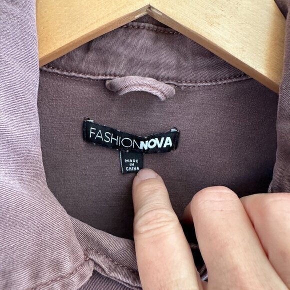 Fashion Nova Brown zip up jacket - Picture 4 of 8